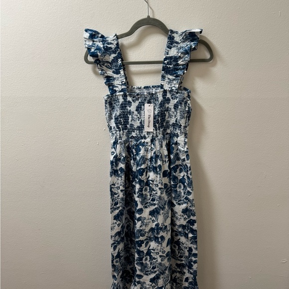 Blue Floral Midi Dress - Picture 6 of 6